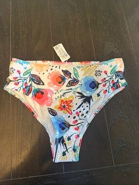Floral High-Cut Bikini Bottoms - Multicolor